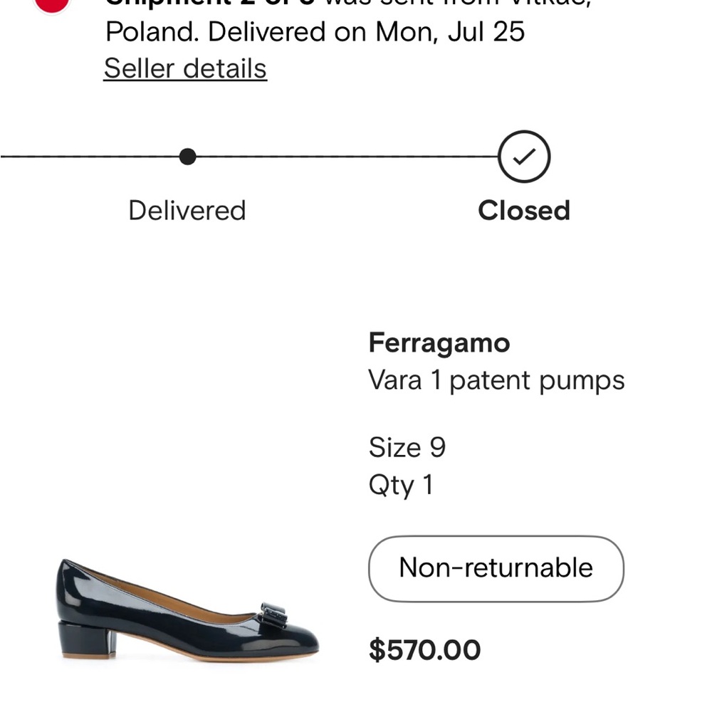 Salvatore Ferragamo Black Pate low heel shoes